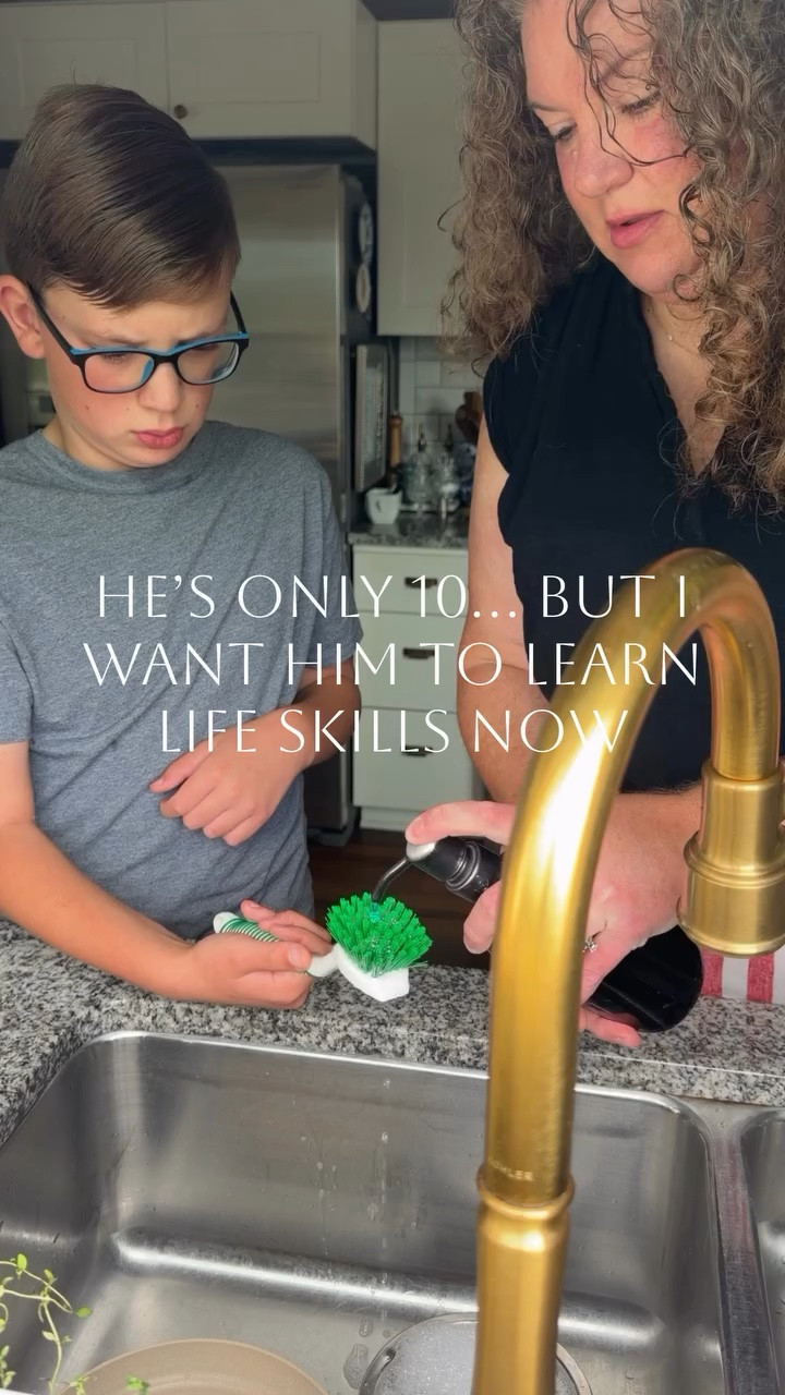 No one prepares you for this part of parenting.

The part where your little boy is still asking you to tuck him in at night… but is suddenly old enough to learn how to wash his own clothes, mop a floor, or make himself lunch.

He’s only 10. I’m not wishing these years away—not even a little.

If anything, I wish I could slow them down.

But I also know that every load of laundry, every folded towel, every mopped floor, and every little life lesson is another way of saying, “I love you enough to prepare you.”

One day these things won’t be “Mom jobs.”

They’ll just be life.

And while I hope that day is a long, long way off… I hope when it comes, he’ll know how to care for himself, his home, and maybe even the people he loves.

So this summer, we’re making memories…

…and learning a few life skills along the way with the help of @cleanwithlibman 💚

#LTKmomlife