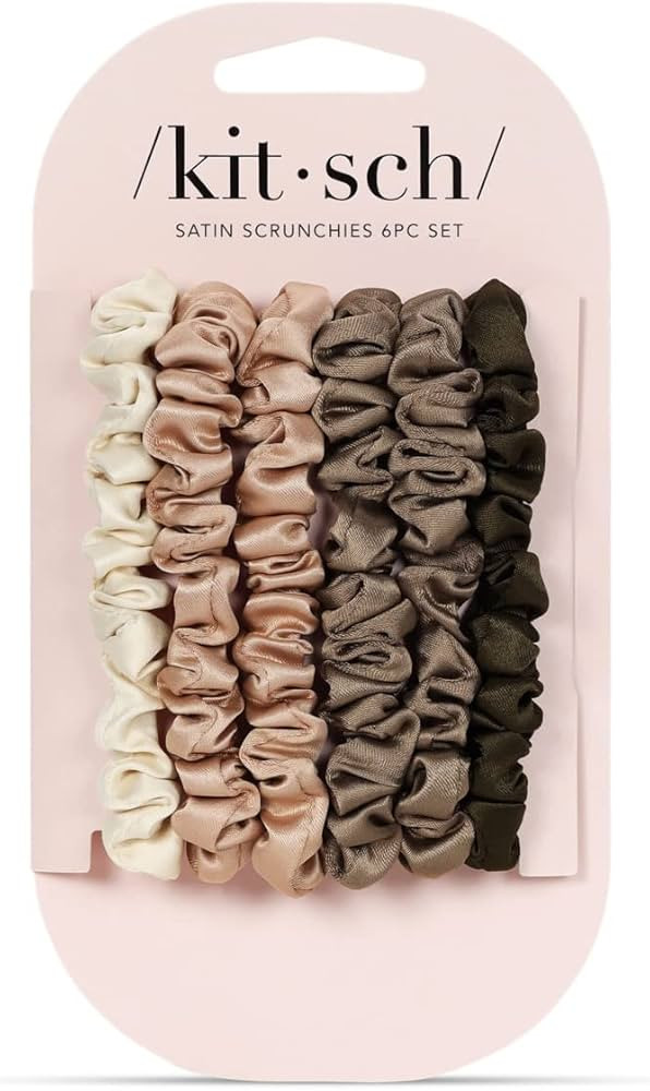 Kitsch Satin Hair Scrunchies for Women, Softer Than Silk Scrunchies for Hair | Satin Scrunchies f... | Amazon (US)