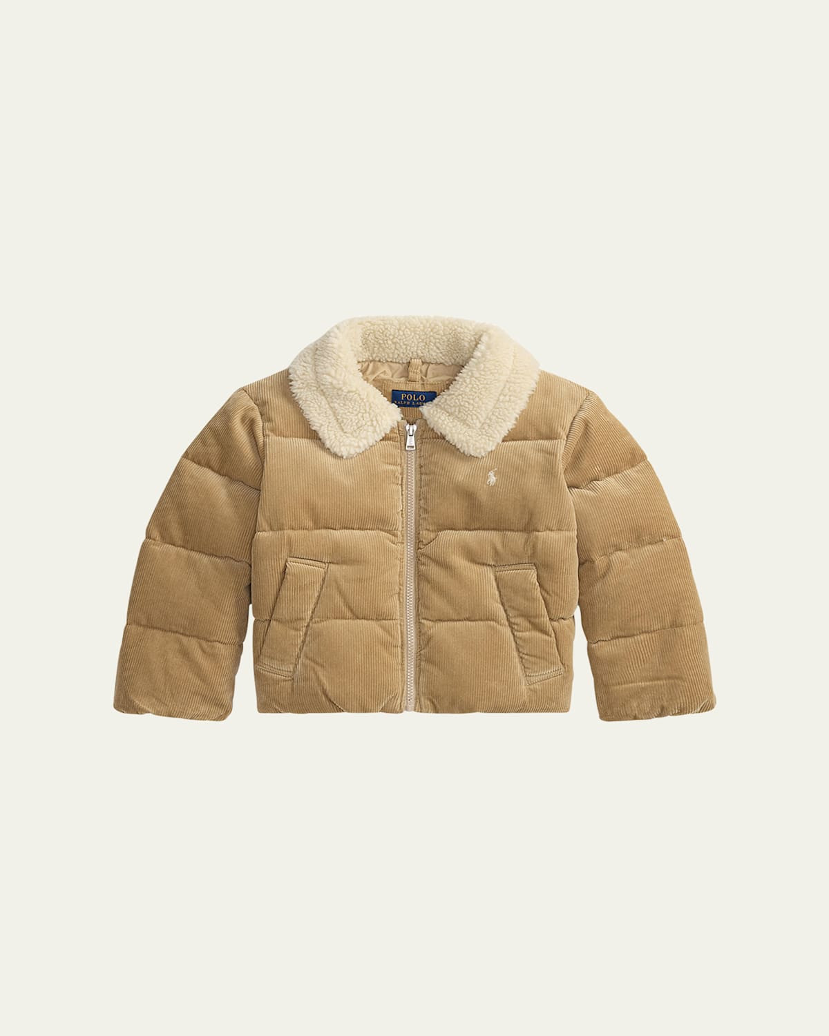 Girl's Corduroy Puffer Down Jacket, Size 2-6X | Bergdorf Goodman