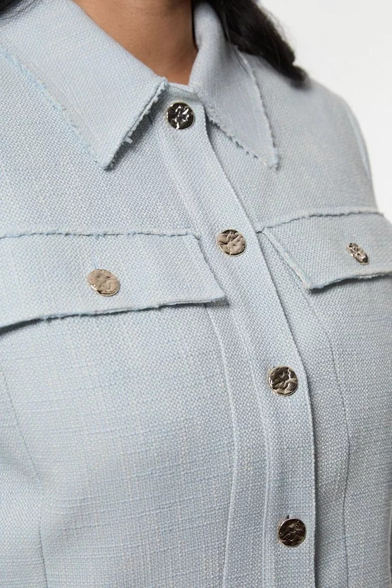 Plus Size Spring Tweed Tailored Jacket | Karen Millen | Karen Millen UK + IE + DE + NL