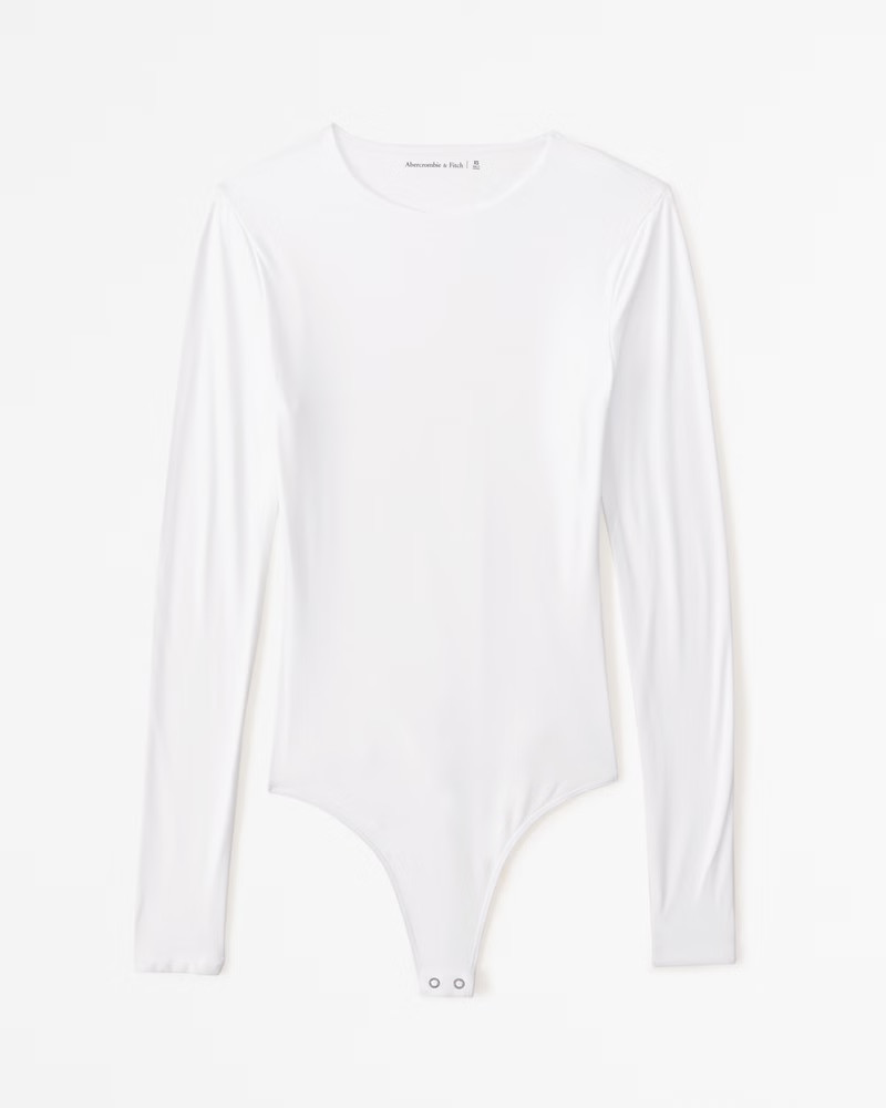 Women's Soft Matte Seamless Long-Sleeve Crew Bodysuit | Women's Tops | Abercrombie.com | Abercrombie & Fitch (US)