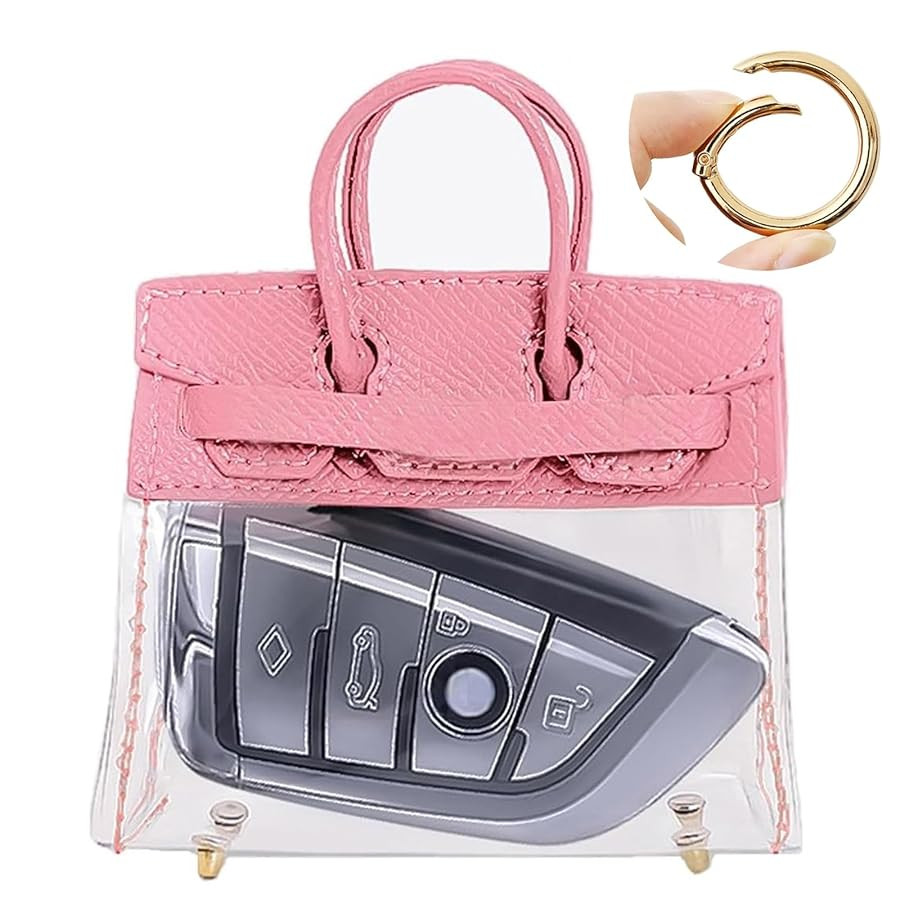 Mini Creative Handbag Design Car keychain,Women Car Key Bag Mini Handbag,Exquisite Transparent Sm... | Amazon (US)