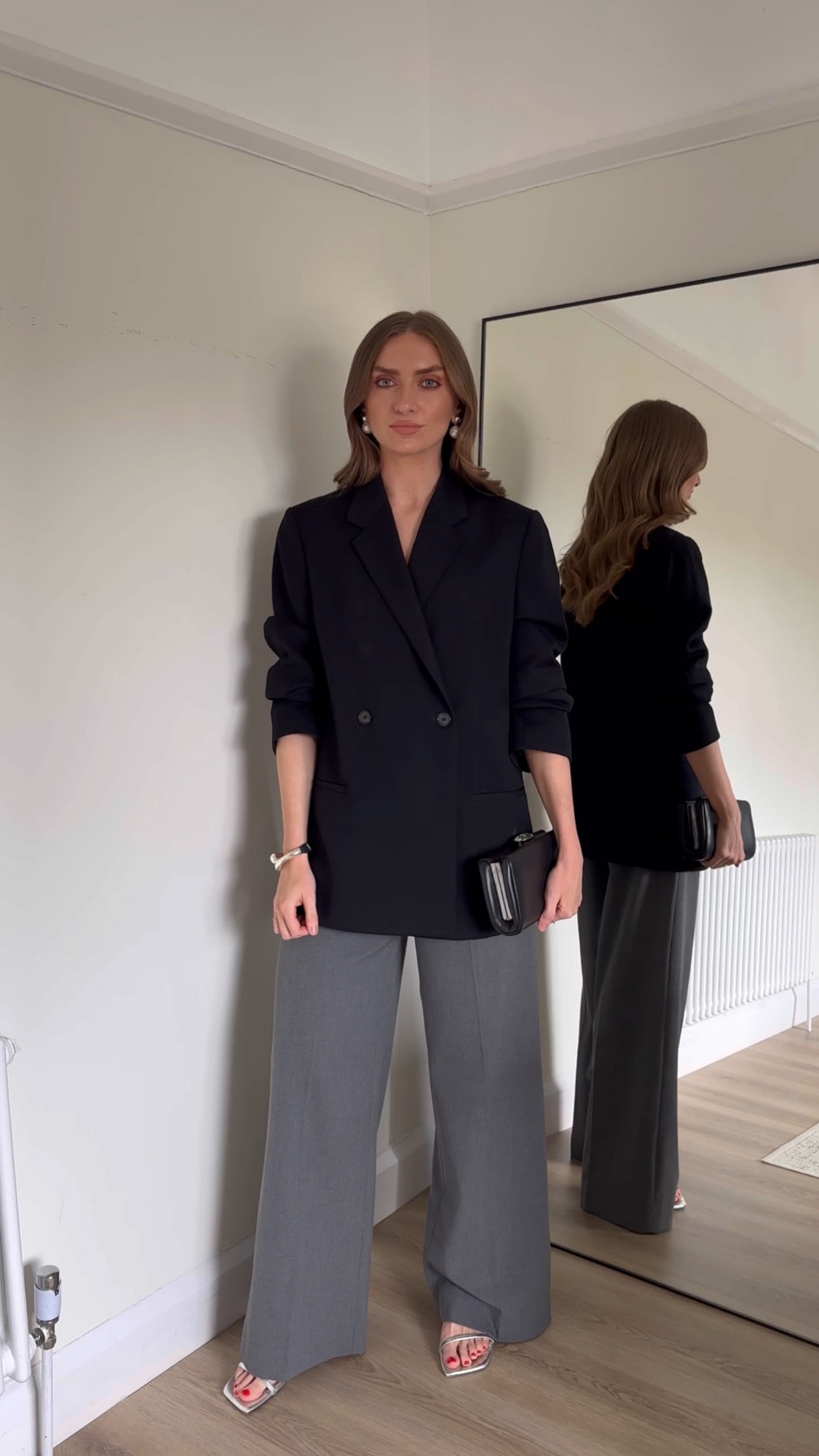 Styling grey trousers

Totême Black double breasted blazer - exact and similar linked 
26 Long in the Abercrombie grey Mid Rise Tailored Wide Leg Pant
I'm 5ft 6
Silver barely there heels
Karen Millen silver bangle
& Other Stories pearl drop earrings 
Jimmy Choo black leather evening bag, older so have linked similar styles



Grey trouser outfit, evening outfit, black blazer outfit, wardrobe staples, wide leg trousers

#LTKeurope #LTKuk #AugustBrandSpotlight