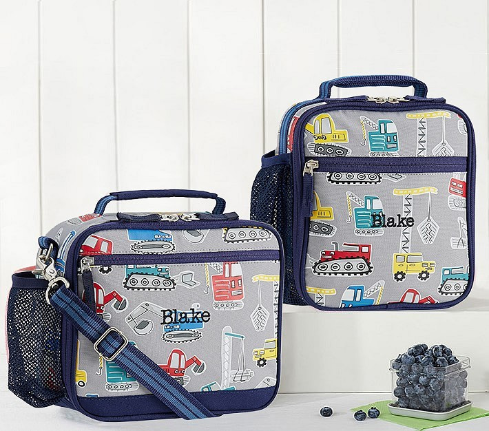 Mackenzie Gray Jax Construction Glow-in-the-dark Lunch Boxes | Pottery Barn Kids