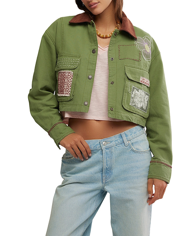 Free People Martha Workwear Appliques Jacket | Bloomingdale's (US)