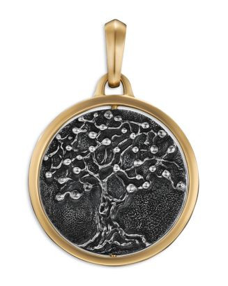 Men's Life & Death Duality Amulet in Sterling Silver with 18K Yellow Gold, 30mm | Bloomingdale's (US)