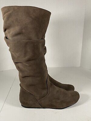 Steve Madden Grey Suede Slouch Fashion Knee High Boots Size 8 M Tianna | eBay US