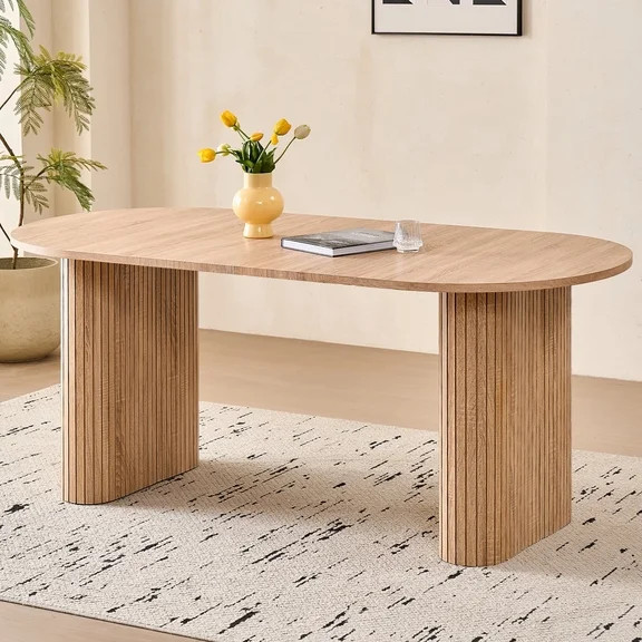 Beautiful by Drew Oval Dining Table, Warm Honey | Walmart (US)
