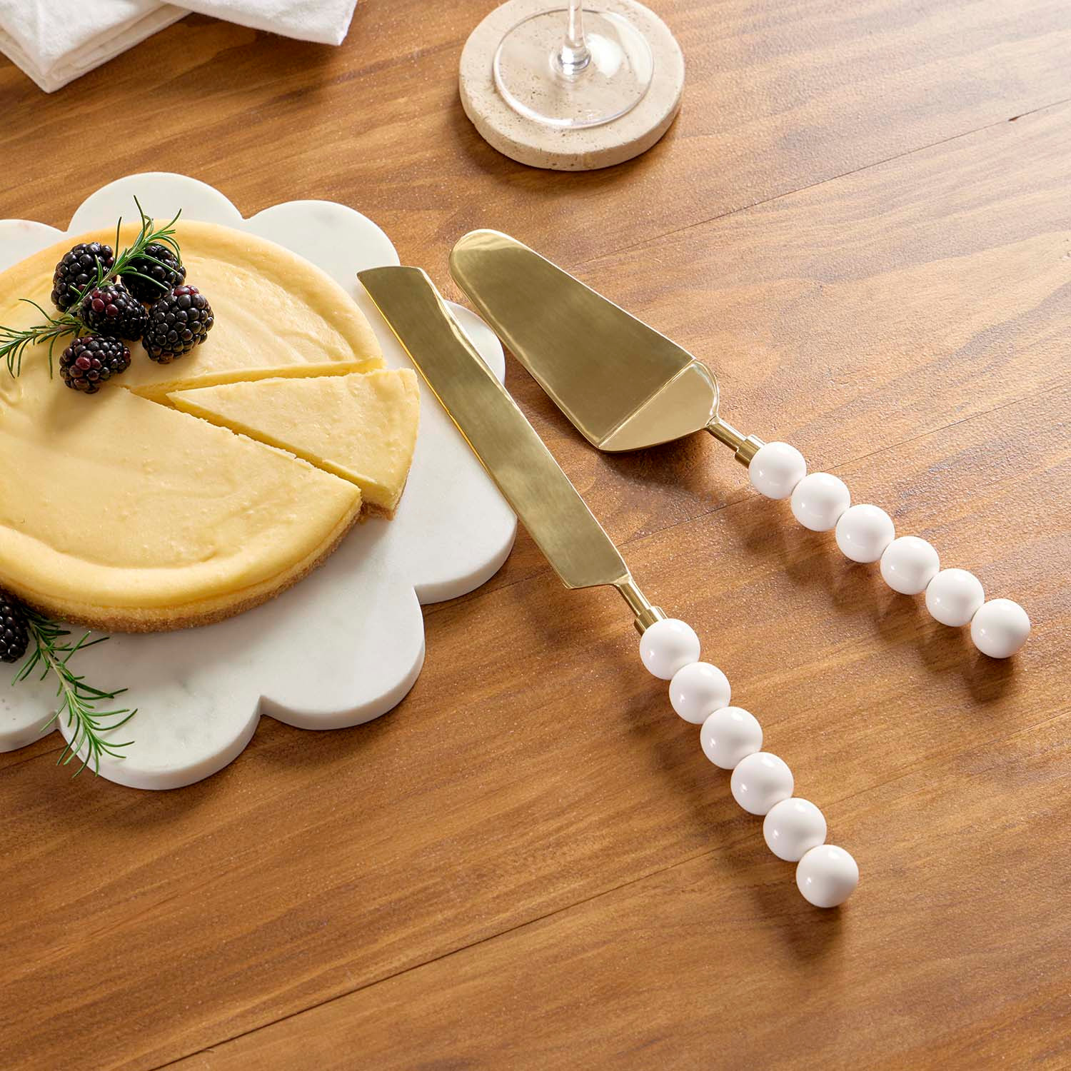 Beaded Cake Knife and Server Set of 2 | Pillow Talk AU