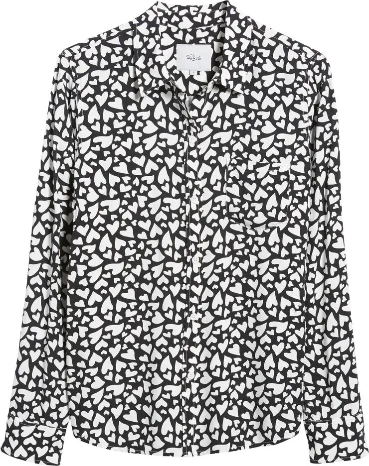 Rails Kathryn Heart Print Button-Up Shirt | Nordstrom | Nordstrom