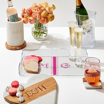 Wood and Marble Heart Cheese Board | Mark and Graham