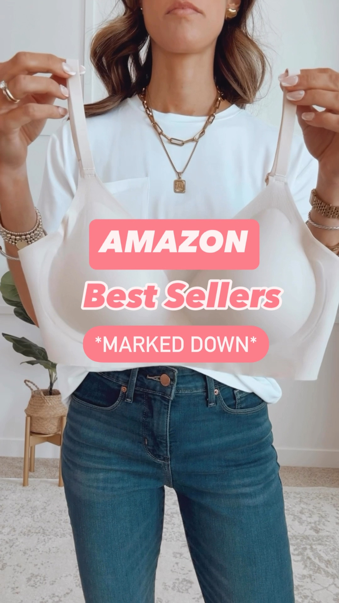 Amazon Best Sellers 
1. Fall Vest - fits oversized wearing a small in the light khaki color 
2. Stretchy jeans - fit true to size - but size up if want more room in hips and thighs  
3. Seamless Bra - fits true to size 
4. Fall Hoodie- fits oversized, wearing a small 
5. Tunic T-Shirt - fits true to size, wearing a small. 

Prime day deals | prime day best sellers | best amazon deals | prime deals | amazon prime day deals | prime day finds 

#LTKSaleAlert #LTKxPrimeDay #LTKStyleTip