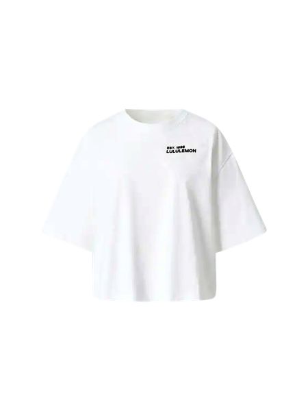 Brushed Heavyweight Cotton Cropped Crew T-Shirt | Lululemon (US)