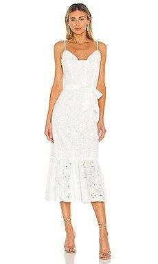 PAIGE Seryne Dress in White from Revolve.com | Revolve Clothing (Global)