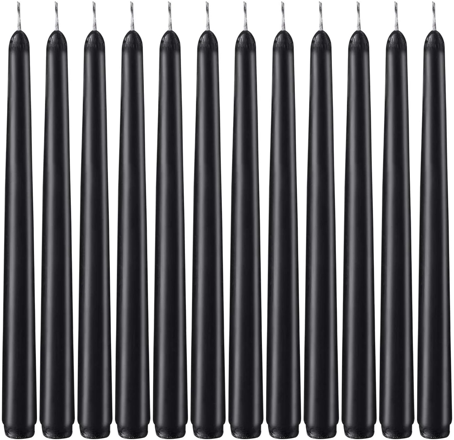 10 Inch Unscented Taper Candles Wedding Dinner Candle Set of 14 (Black) - Walmart.com | Walmart (US)