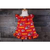 Baby Girl Dresses. Kansas Chiefs Dress. Chiefs. Short Sleeve 100% Cotton | Etsy (US)