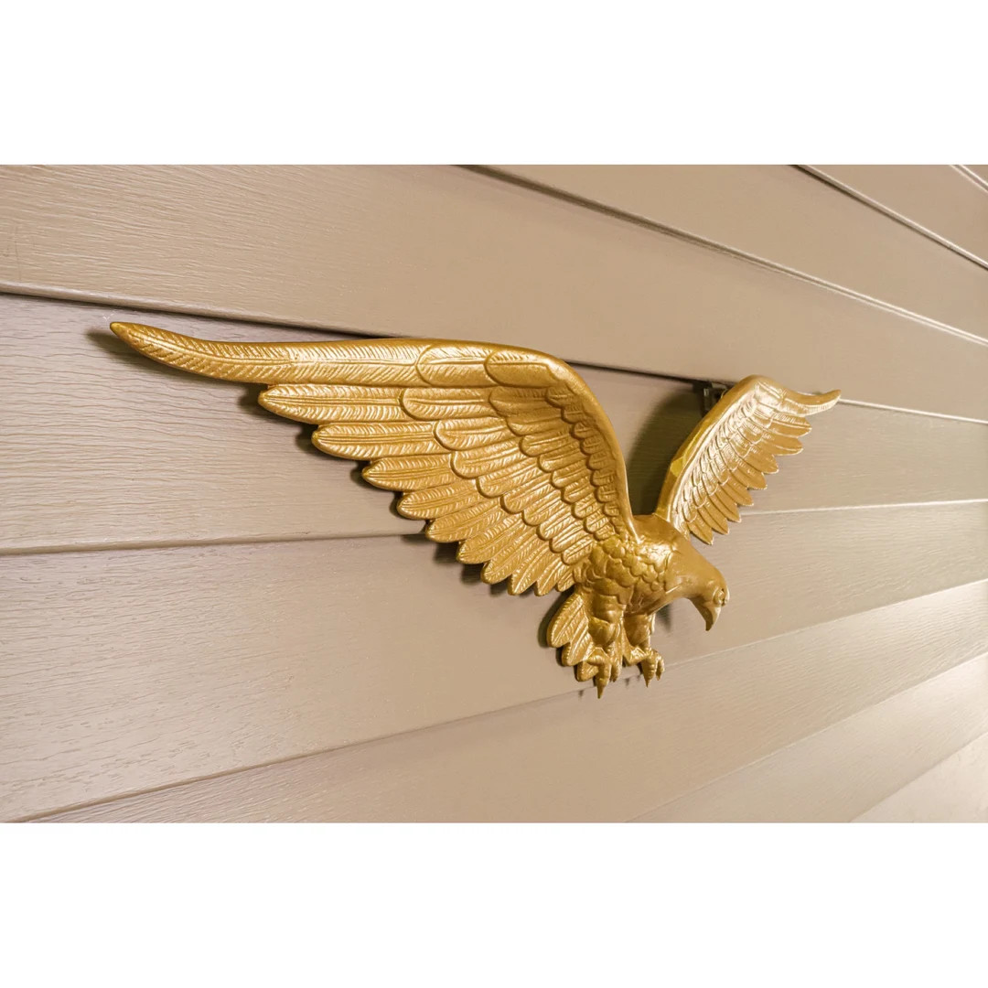 24'' Wall Eagle, Cast Metal Patriotic Eagle, Wall Hanging American Decor, Durable Powder Coated C... | Etsy (US)