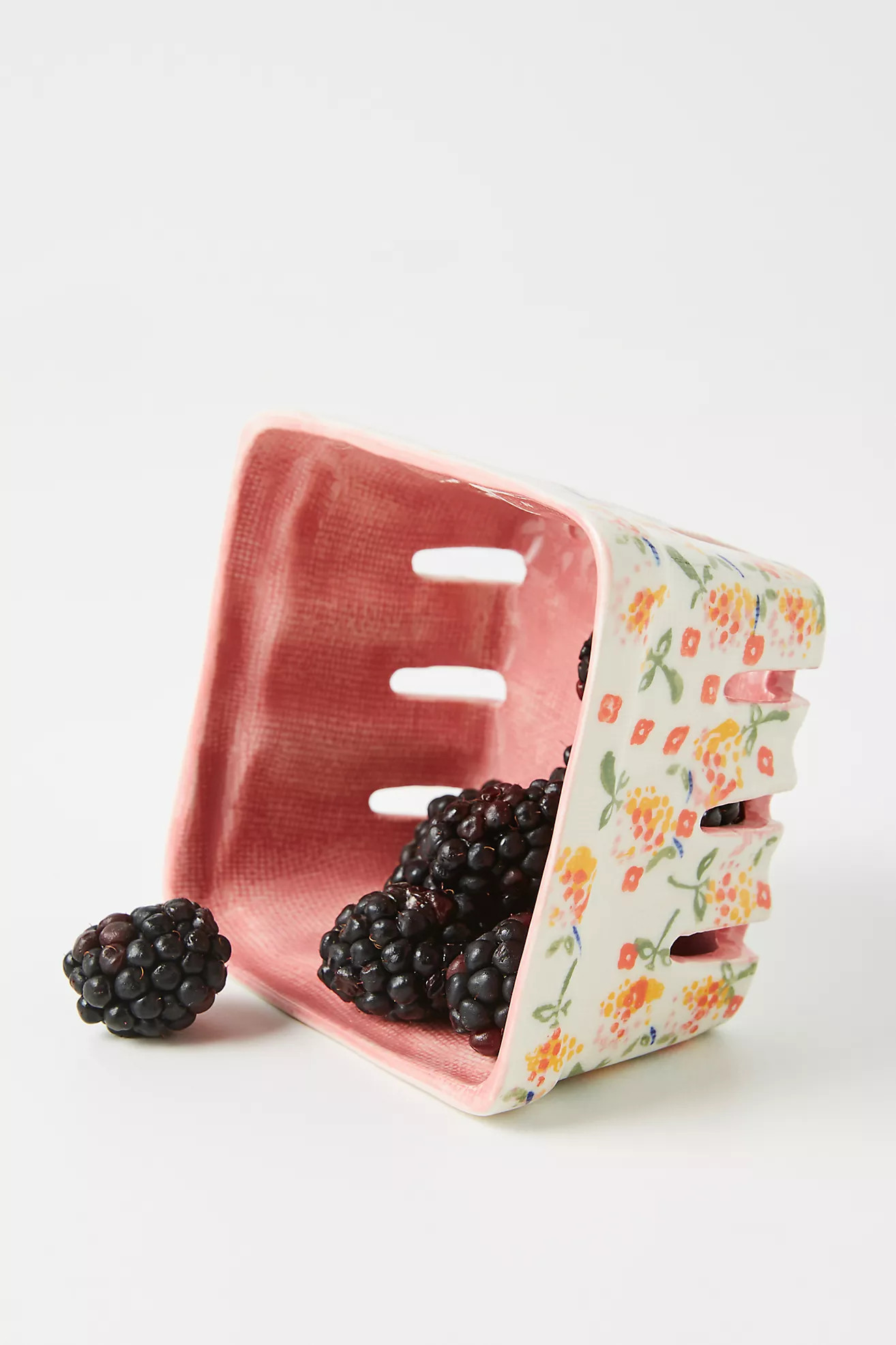 Floral Ceramic Berry Basket | Anthropologie (US)