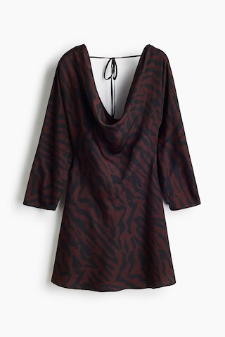 Cowl-Neck Dress with Flared Skirt | H&M (US + CA)