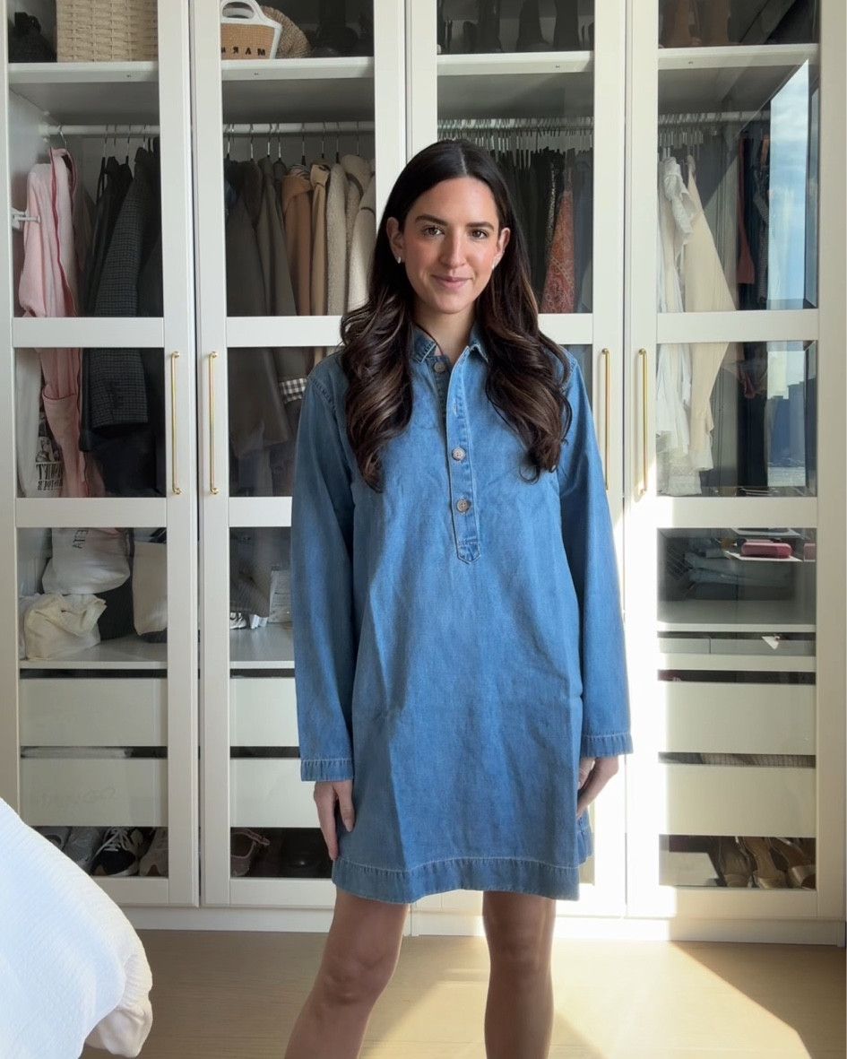 Xsmall - the fit is amazing! So lightweight. Perfect for work or weekend

Spring outfit, spring dress, denim dress, work outfit

#LTKfindsunder100 #LTKfindsunder50 #LTKstyletip