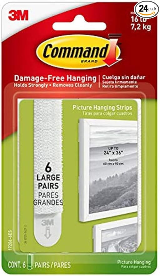 Command Large Picture Hanging Strips, Damage Free Hanging Picture Hangers, No Tools Wall Hanging ... | Amazon (US)