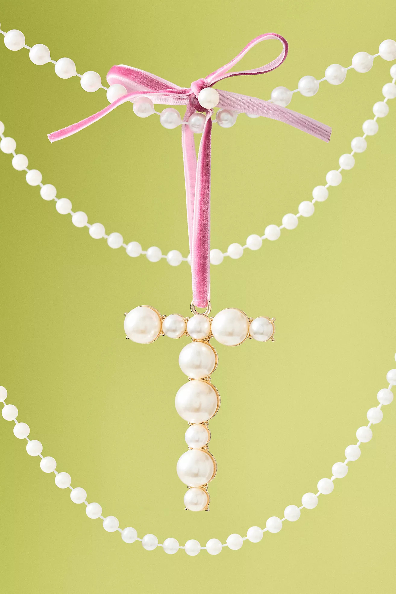 Pearl Monogram Ornament | Anthropologie (US)