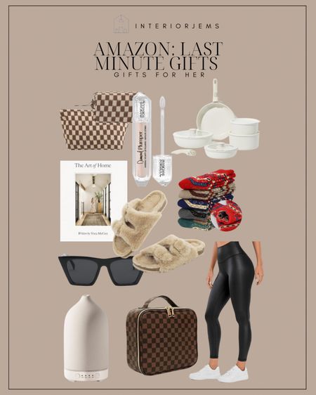 Amazon last minute gifts for her, faux, leather leggings, trending sunglasses, Shea, McGee, new coffee, table, book, slippers, vintage, looking, socks, lip, gloss, oil, diffuser, travel bags, make up bags, brown checkered bag, gifts for her from Wayfair, gifts for mom

#LTKsalealert #LTKGiftGuide #LTKbeauty