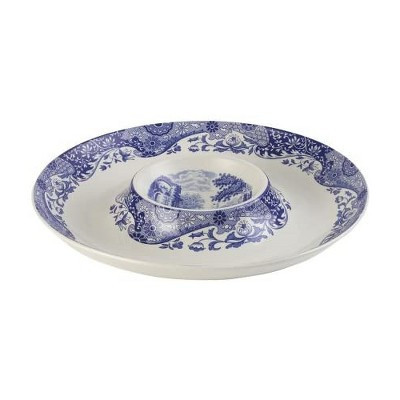 Spode Blue Italian Round Chip & Dip Tray 14.5"- Blue/White | Target