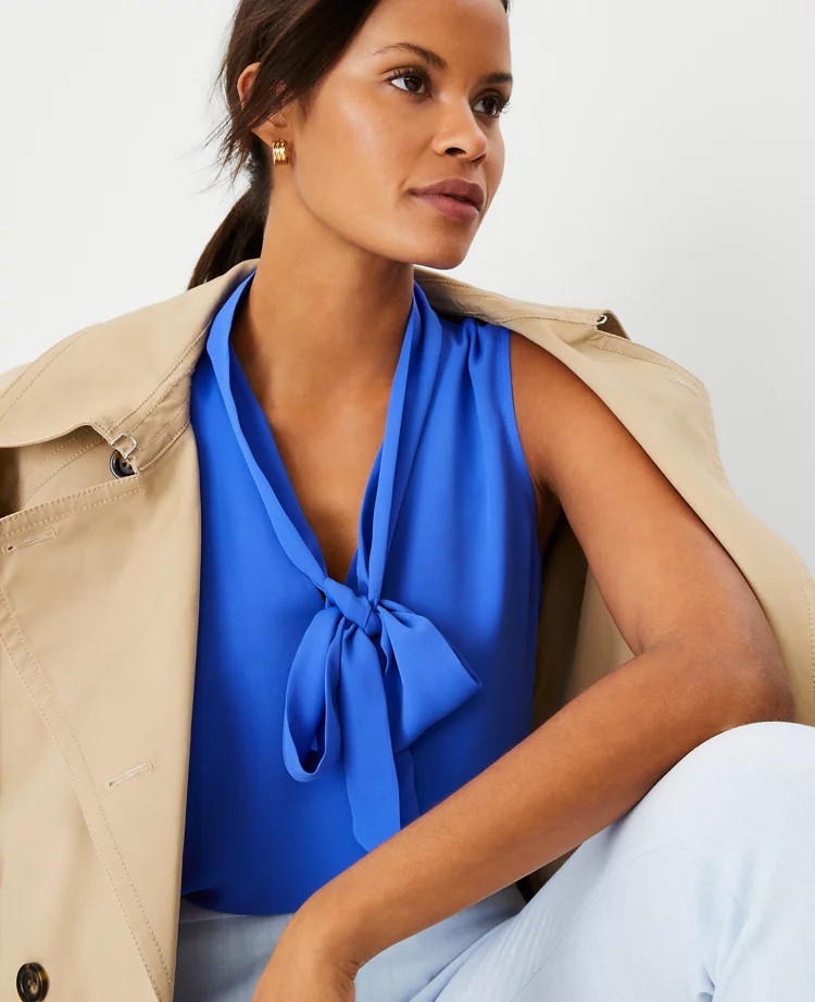 Bow Neck Shell | Ann Taylor (US)