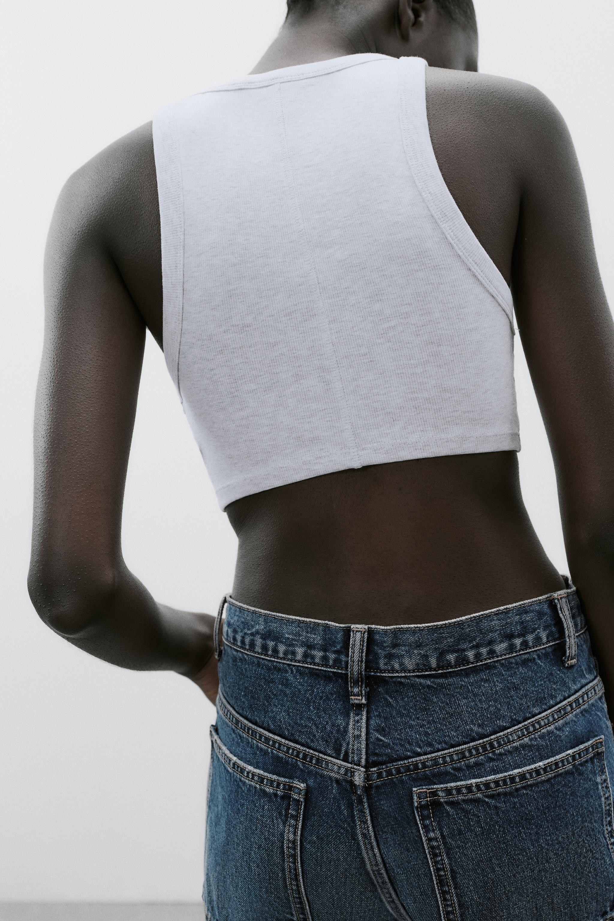 RIBBED STRAPPY TOP | Zara UK
