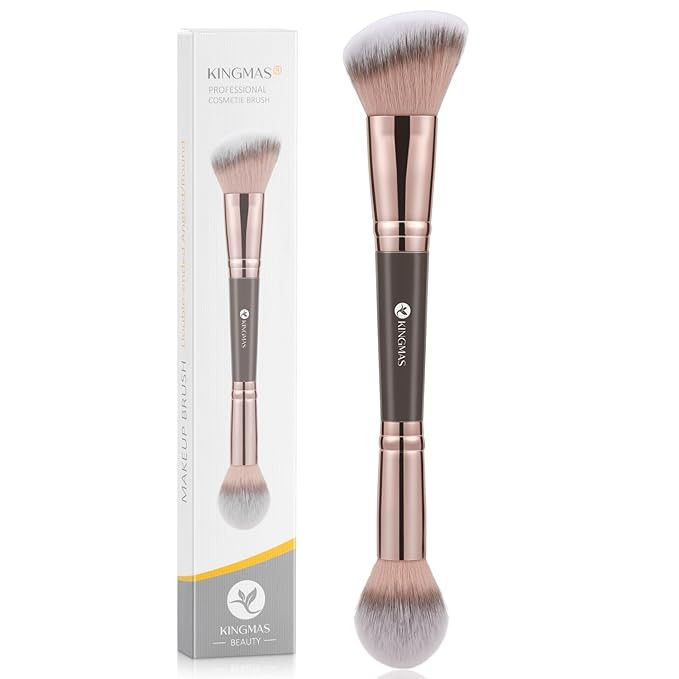 KINGMAS Foundation Makeup Brush, Double-ended Angled/Round Top Contour Brush for Beauty Blending ... | Amazon (US)