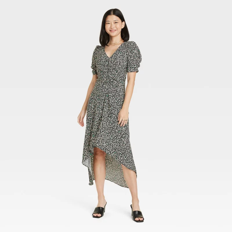Women's Crepe Short Sleeve Midi Dress - A New Day™ | Target