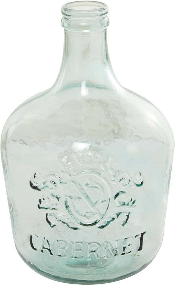 Deco 79 Recycled Glass Handmade Spanish Vase with Cabernet, 12" x 12" x 17", Clear | Amazon (US)