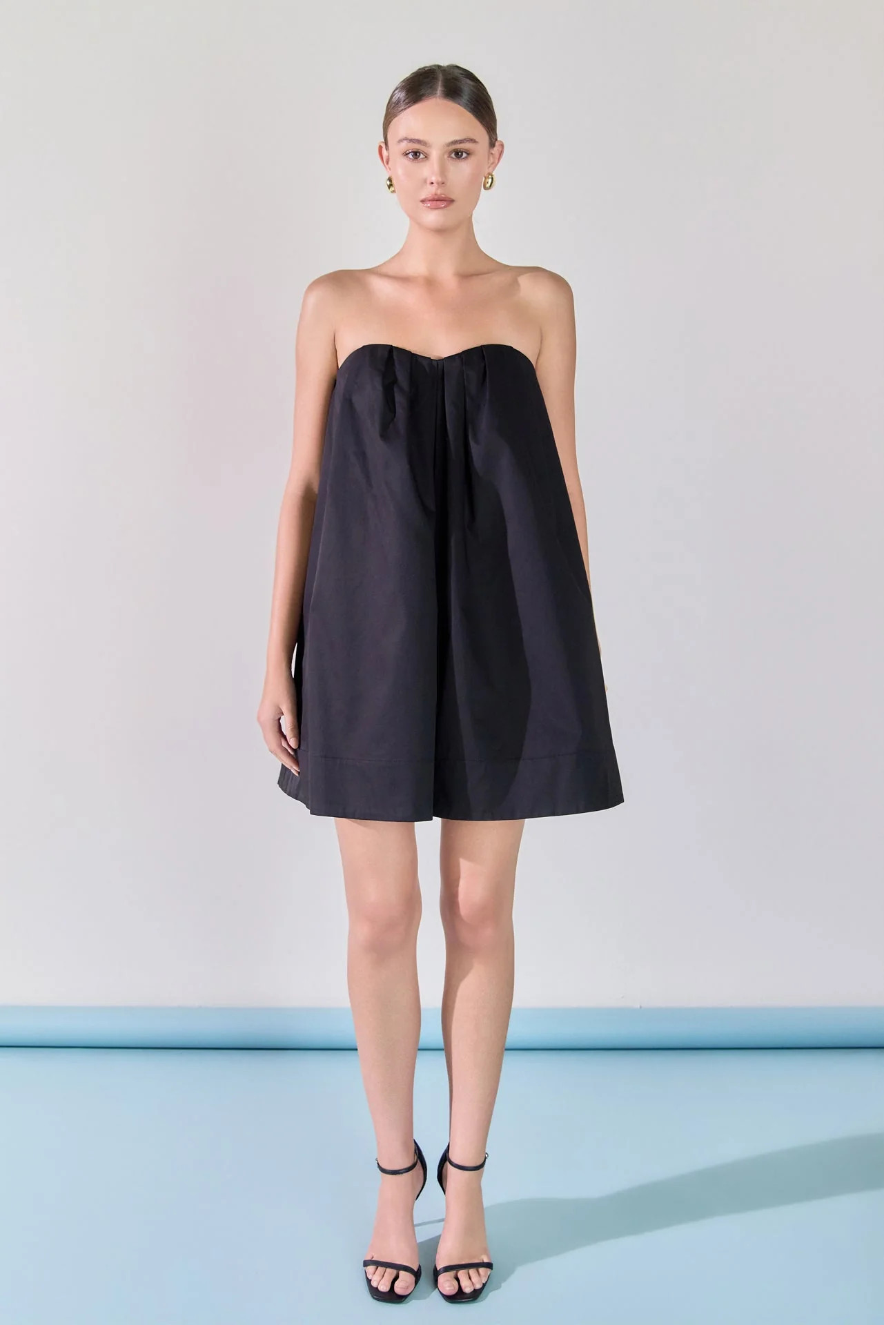 Strapless Pintuck Detail Mini Dress | OBJECTRARE