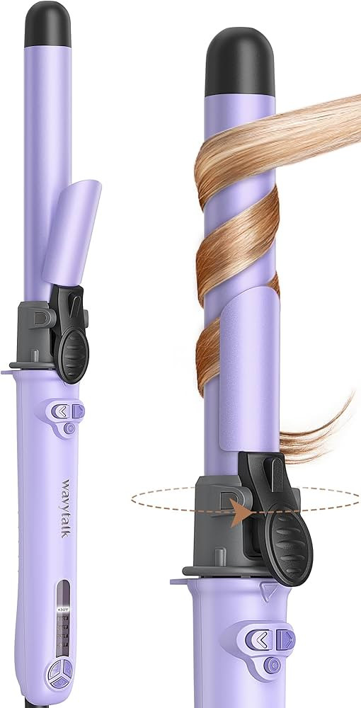 Wavytalk Rotating Curling Iron, 1 Inch Automatic Curling Iron Get Effortless Waves, Rotating Curl... | Amazon (US)