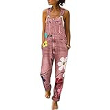 Akivide Womens Plus Size Denim Jumpsuit Bib Overalls Casual Adjustable Straps Sleeveless Jean Jum... | Amazon (US)