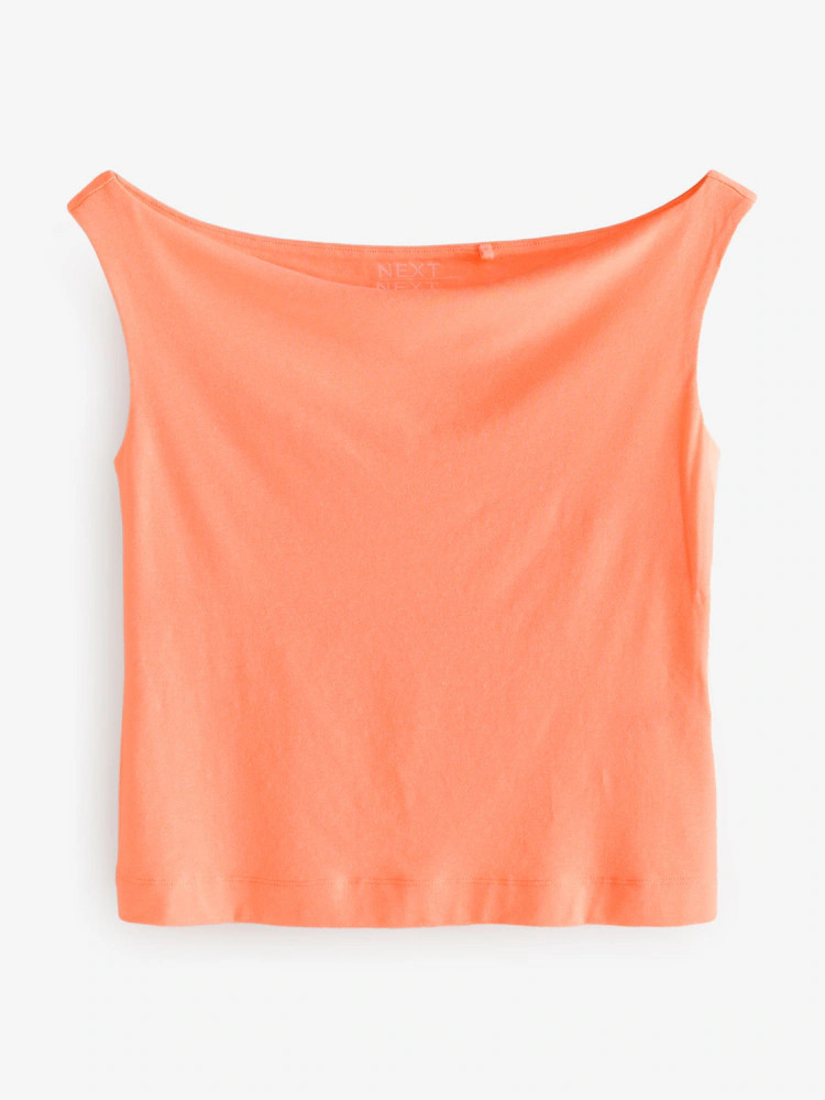 Fluro Orange Open Neck Vest | Next US