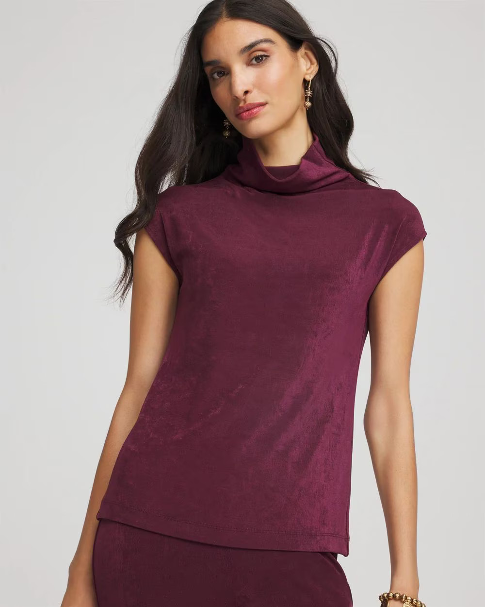 Travelers™ Mockneck Cap-Sleeve Top | Chico's
