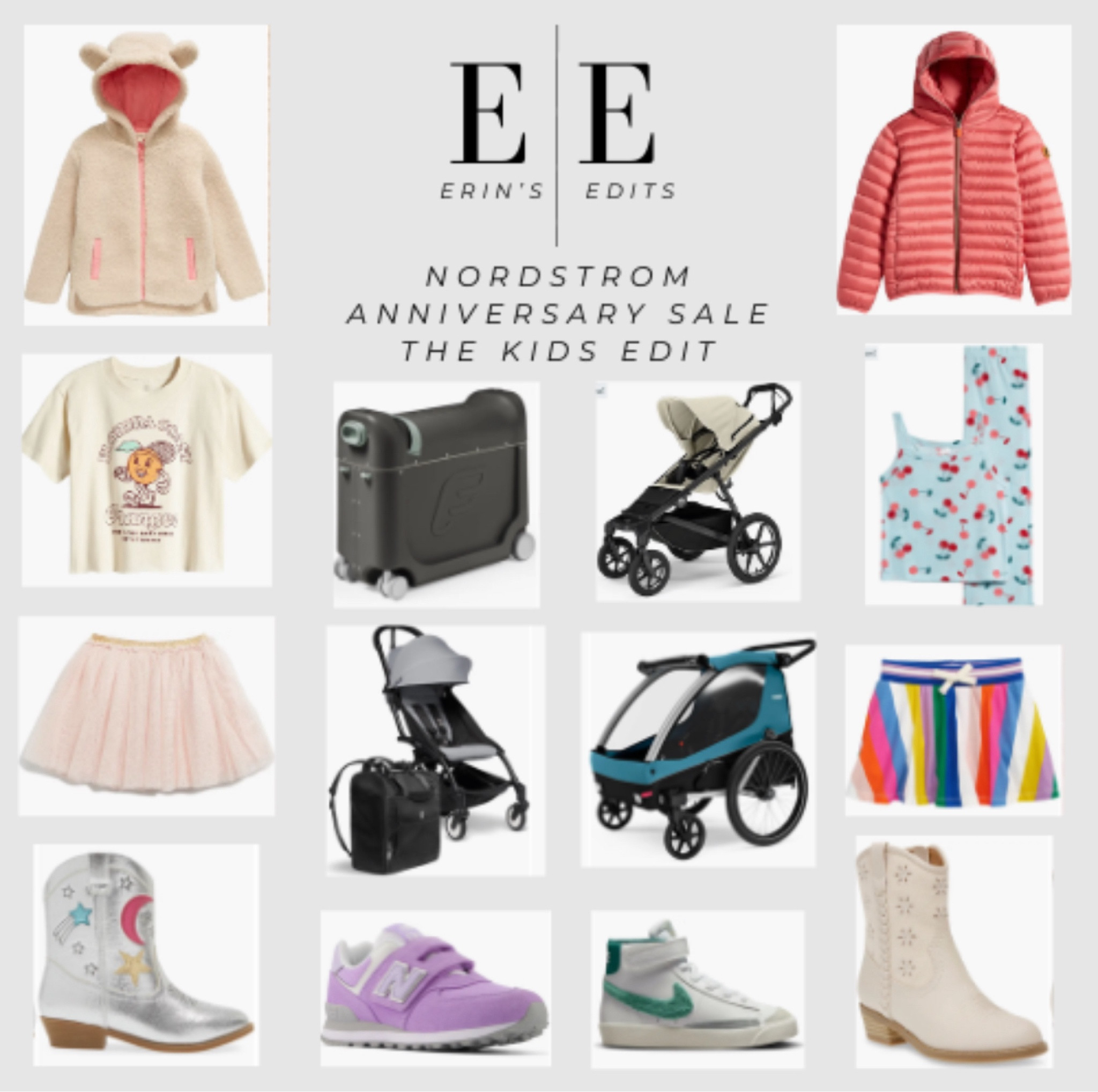 The Nordstrom Anniversary Sale Kids Edit:

There are some great deals on strollers and baby gear, we are coming out of this stage with our 2 girls but I linked a few of the products we used to use from Stokke and Thule. The running stroller and the pull along cart for bicycles is great. You can even take your dog for a bike ride with it! Also some cute cowboy boots, trainers from Nike, new balance and adidas, adorable PJs and a good selection of rain coats and jackets for fall.



#LTKKids #LTKSummerSales #LTKxNSale