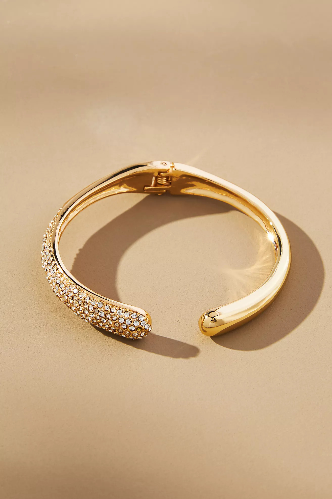 Half Pavé Bangle Bracelet | Anthropologie (US)