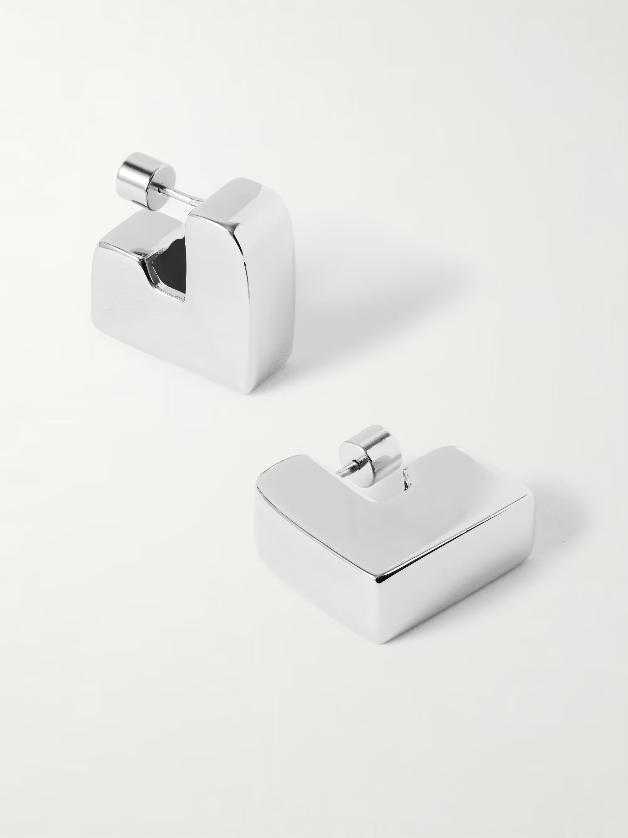 Cube rhodium-plated earrings | NET-A-PORTER (UK & EU)