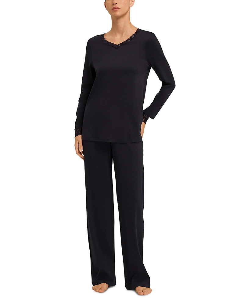Hanro Moments Cotton Lace Trim Pajamas Set | Bloomingdale's (US)