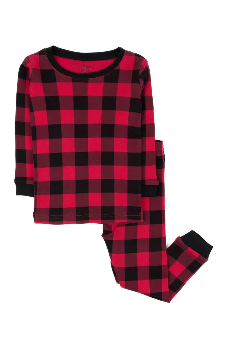LEVERT Buffalo Check 2-Piece Long Sleeve Pajamas | Nordstrom Rack