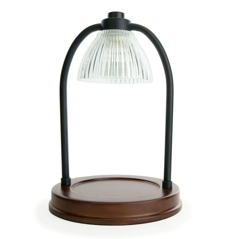 Better Homes & Gardens Candle Warmer Lamp, Black Ribbed Glass | Walmart (US)
