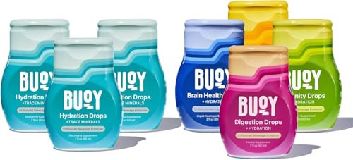 Buoy Electrolyte Drops Variety Pack Bundle 280 Servings | No Sugar, No Sweeteners | Dietitian Recommended | Trace Minerals | Purposefully Unflavored Add to Any Drink | Amazon (US)
