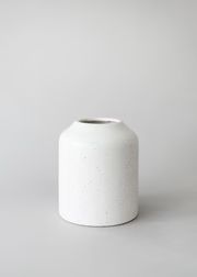 Speckled White Cylinder Vase - 5.75" Tall | Afloral (US)