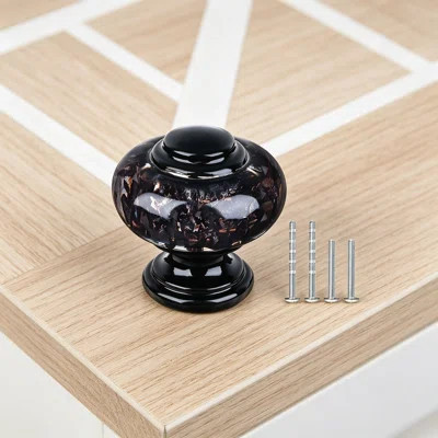 Vintage Crystal Cabinet Knobs And Pulls, 4 Pack Black Decorative Drawer Knobs With Easy Installation Screws For Furniture Refurbishment | Wayfair North America