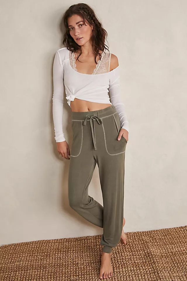 Contrast Stitch Joggers | Free People (Global - UK&FR Excluded)