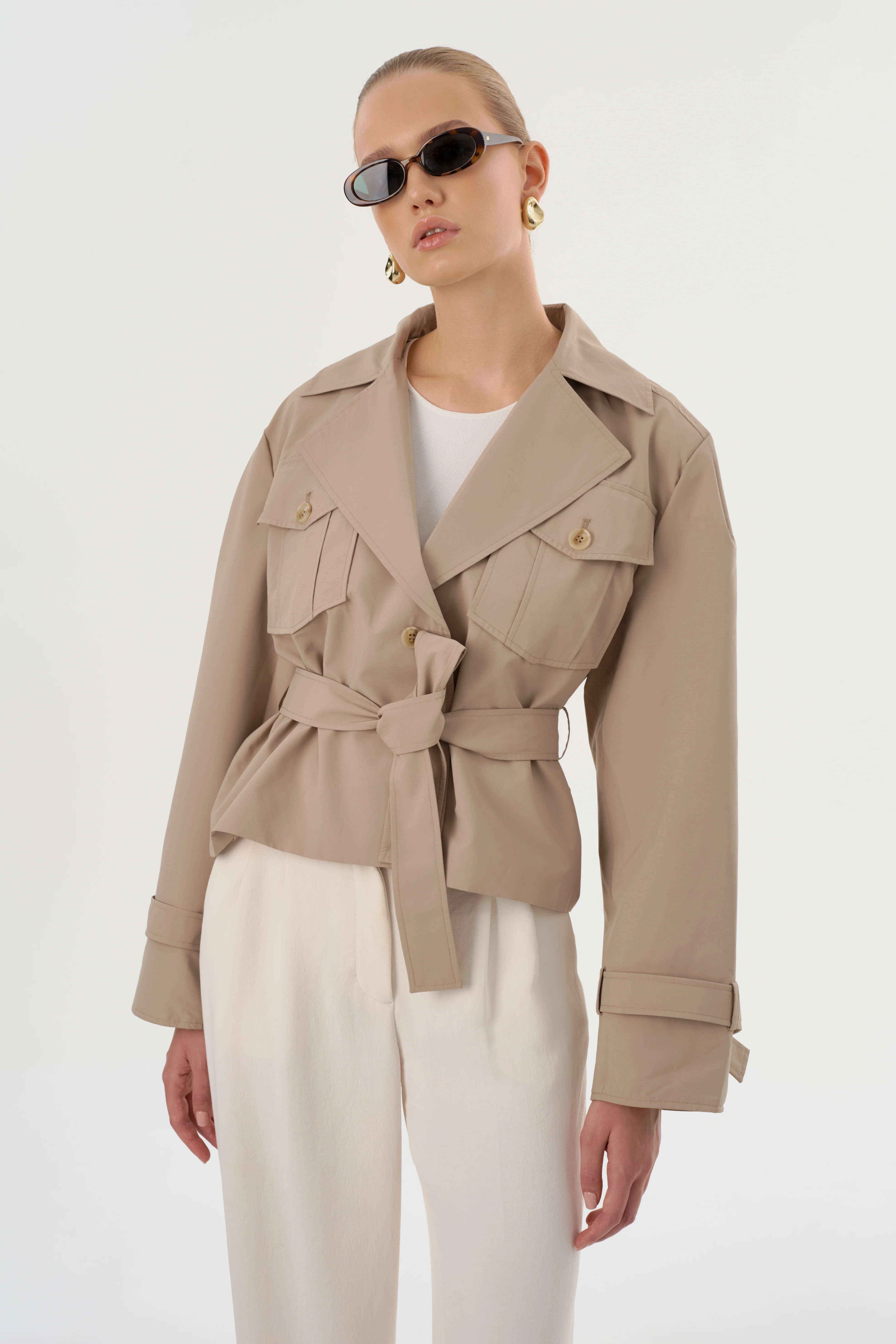 QUINN | Cropped Trench Coat | LAMARQUE