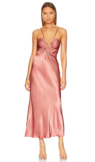 Angelica Midi Dress in Powder Blue | Revolve Clothing (Global)